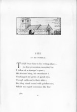 'She at His Funeral', c1898. Poem by Thomas Hardy (1840-1928). "They bear him to his resting place-