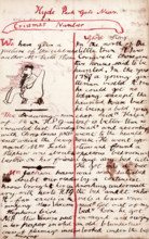 Hyde Park Gate News, family magazine produced by Virginia Woolf and Vanessa Bell, 1891-1892. Page