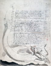 The illustrated poem 'The Four Zoas', by William Blake, c1797. "Vala, or The Four Zoas" is one of