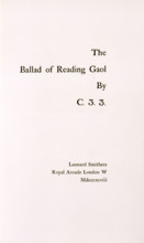 The Ballad of Reading Gaol by C.3.3., 1898. Title page of Oscar Wilde's "The Ballad of Reading