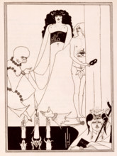 Enter Herodias, 1907. Illustration from "Salome. A tragedy in one act: translated from the French