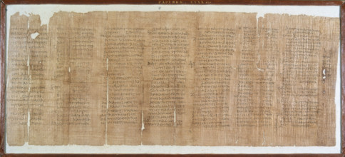 Greek papyrus horoscope for 1st April, 81 AD. An elaborate horoscope written on papyrus.