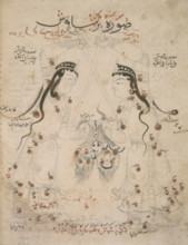 Bearer of the demon's head, 10th century. A Persian representation of the constellation Perseus,