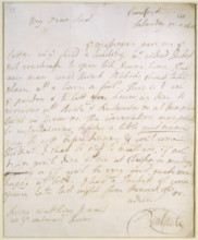 Letter written by Sir Robert Walpole, c1720s. This letter from Walpole was written to his associate