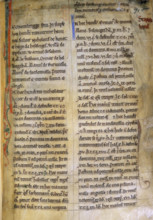 Transcript of notes to the Domesday Book, 12th century. Later transcript of the 'Inquest of the