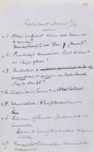 Gladstone's notes from a cabinet meeting, 1869. Before 1916 there were no formal agendas for