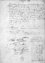 Resolution of the commanders of the British fleet opposing the Armada, 1588. This is the resolution