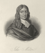 John Milton, c1640-c1660, (1834-1837). John Milton (1608-1674), English author of "Paradise Lost".