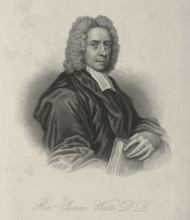Rev Isaac Watts DD, c1720, (1834-1837). Watts (1674-1748) was and English Nonconformist minister,