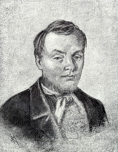 Portrait of Fyodor Mikhaylovich Dostoyevsky at the age of 26, 1847. Russian author (1821- 1881).