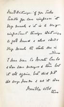 Letter to Lord Alfred Douglas from his father Lord Queensberry, c1890s. '...handwriting, If you
