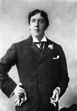 Portrait of Oscar Wilde, c1890s. Irish playwright and author Oscar Wilde (1854-1900). From 'The