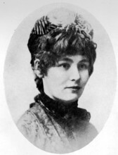 Portrait of Emmeline Pankhurst, 1879. English suffragist and political activist Emmeline Pankhurst