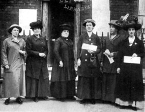 East London Deputation received by the Prime Minister, HH Asquith, June 20, 1914. From left to