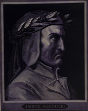 Portrait of Dante Alighieri, 1861. Italian poet (1265-1321), author of the Divine Comedy. From