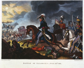 Battle of Salamanca, July 22nd, 1811, (1819). Depicting the Duke of Wellington on horseback. The