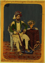 Moti Singh, Maharaja of Udaipur, c1870. 'Maharaja Motisingjee Chotta OOdepoor'.