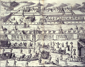 Execution of the Streltsy, 1698, (1700). Peter the Great's execution of the Streltsy, outside the