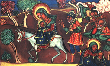 Flight into Egypt, c1730-c1755. Scene depicting the flight into Egypt of the Virgin Mary, St Joseph
