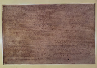 The Magna Carta, 1215. The Magna Carta (The Great Charter); King John's Charter of Liberties. One