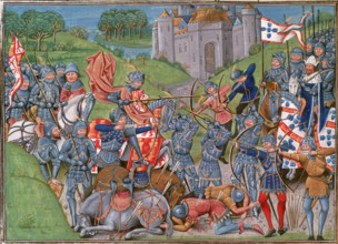 Portuguese and English defeat French vanguard of the King of Castille, c1415-c1500. Archers fire