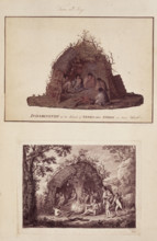 Inhabitants of Tierra del Fuego, c1768-c1780. Two views of indigenous inhabitants of Tierra del