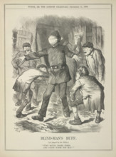 Blind-man's buff, 1888. From Punch Or The London Charivari.