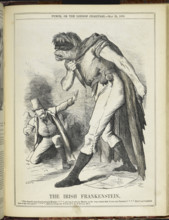 The Irish Frankenstein: The baneful and blood, 1882. From Punch Or The London Charivari.