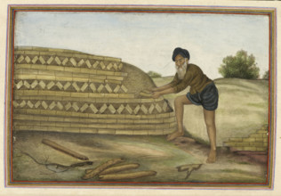 A brickmaker, 1825. From Tashrih Al Aqvam An Account Of Origins And Occupations Of Some Of The