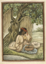A snake-charmer of the Sapera caste, 1825. From Tashrih Al Aqvam An Account Of Origins And