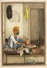 Badhak or Qassab, the caste of butcher, 1825. From Tashrih Al Aqvam An Account Of Origins And