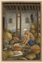 Leather bottle makers presumably members of the Chamaar Caste, 1825 . From Tashrih Al Aqvam An