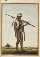 Warrior (Mevati), 1825. Mevati, a Kshatriya group who lived in the region south-west of Delhi and