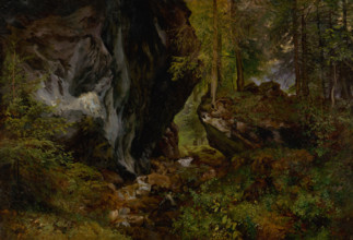 Forest interior, 1845-1860.