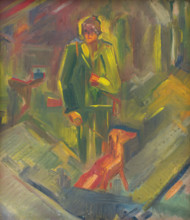 Standing Hunter with a Dog, 1930-1940.