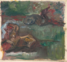 Two Reclining Dogs, 1935-1940.