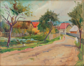 Village scene, 1940.
