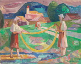Soaking flax III, 1948-1949.