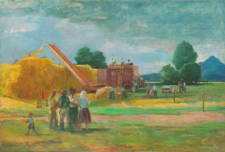 Threshing on State Property, 1950.