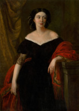 Portrait of a Woman in an Evening Gown, 1855-1860.