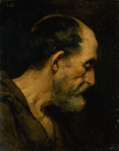 Head study of an old man, 1880-1900.
