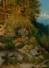 Rocky hillside in a mountain landscape, 1903.