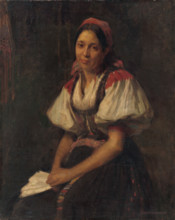 Peasant Woman in Folk Costume, around 1910.