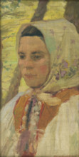 Head of a seated young woman, c1905.