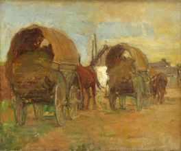 Gypsy caravans, 1918.