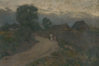 Village scene, 1909.