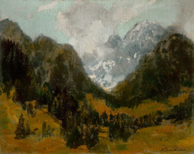 Landscape in the Tatras, before 1911.