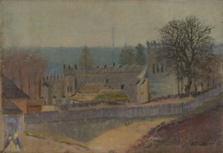 View of Strázky, 1890-1900. The manor house at Strázky is one of the oldest in Slovakia.
