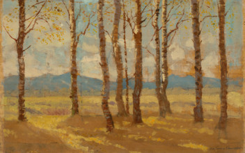 Birches in Autumn, 1900-1910.
