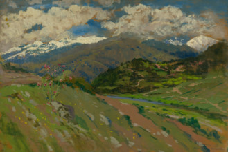 Landscape near Kralovany, 1900-1910.